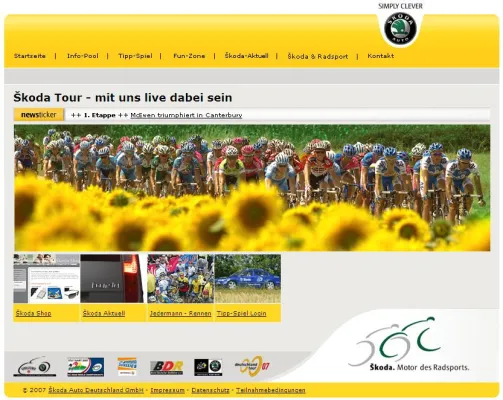 Bild: Tour de France 2007 – netz98 und Škoda sind wieder dabei