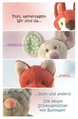 Bild: Schmusetuch mit Namen: Vier Freunde aus der Wildnis