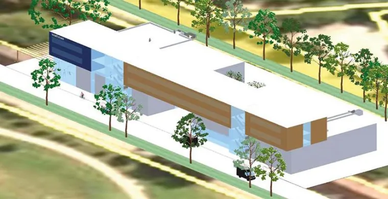 Bild: Innovativer Gewerbebau in Holz