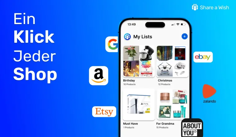 Share a Wish revolutioniert Wunschlisten für Nutzer, Influencer und E-Commerce-Partner Bild: Share a Wish revolutioniert Wunschlisten für Nutzer, Influencer und E-Commerce-Partner