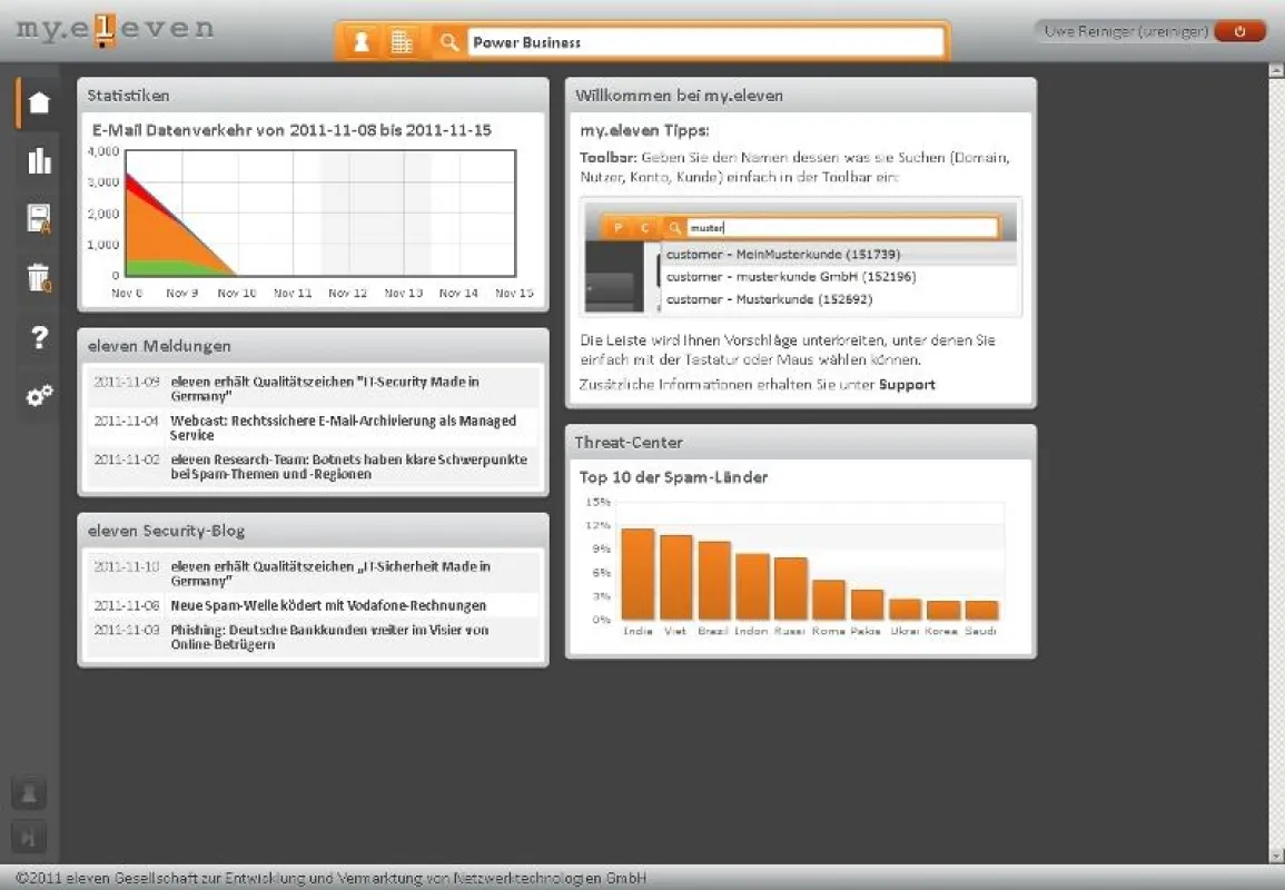 my.eleven Dashboard (Copyright: eleven)