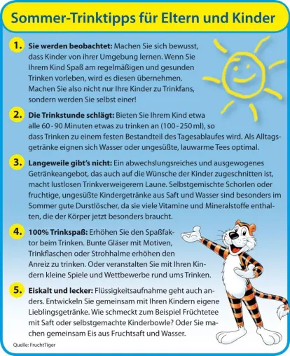 Bild: Traumsommer oder Hitzestau? Die FruchtTiger Sommer-Trinktipps für Eltern und Kinder