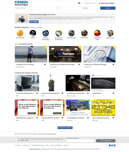 Kleinanzeigen-Portal für Firmen und Selbstständige geht online. Bild: Kleinanzeigen-Portal für Firmen und Selbstständige geht online.