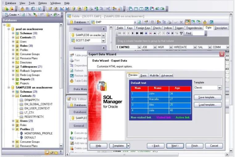 Bild: SQL Manager für Oracle Datenbank verfügbar