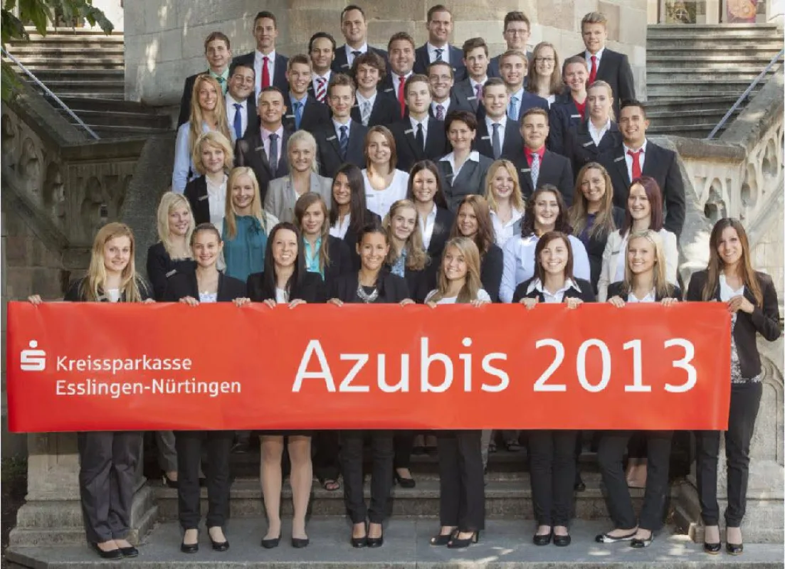 Stehen am Anfang des beruflichen Lebens: die Azubis der Kreissparkasse Esslingen-Nürtingen.