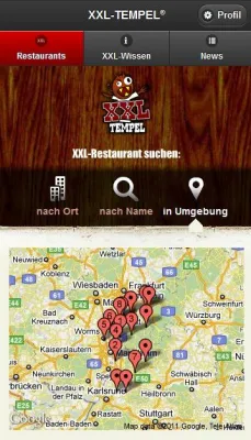 Bild: Restaurantverzeichnis XXL-TEMPEL führt Mobile-Version für Smartphones ein