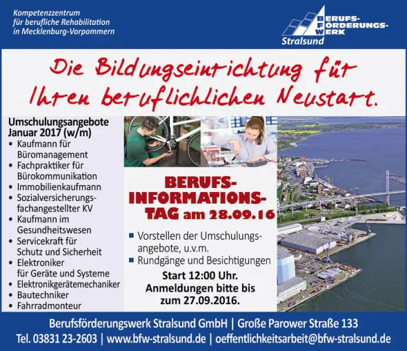 Bild: Berufsinformationstag im BFW Stralsund - 28.09.2016