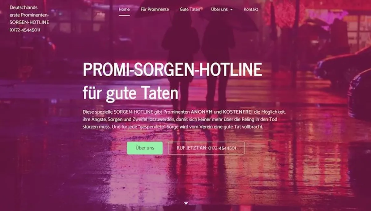 Deutschlands erste Promi-Sorgen-Hotline