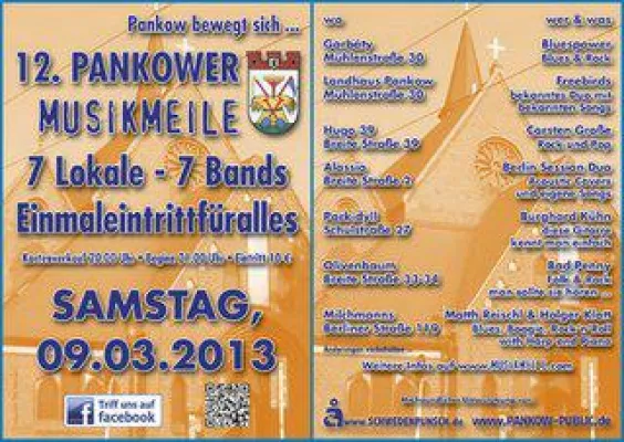 Bild: 12. Pankower Musikmeile am 9. März 2013: sieben Bands in sieben Lokalen