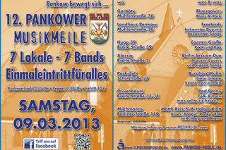 12. Pankower Musikmeile am 9. März 2013: sieben Bands in sieben Lokalen Bild: 12. Pankower Musikmeile am 9. März 2013: sieben Bands in sieben Lokalen