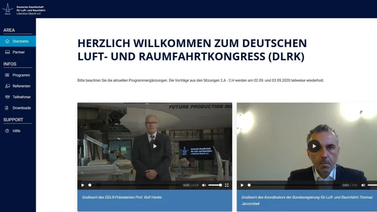 625 Experten diskutierten aktuelle Luft- und Raumfahrtthemen beim ersten Online-DLRK Bild: 625 Experten diskutierten aktuelle Luft- und Raumfahrtthemen beim ersten Online-DLRK