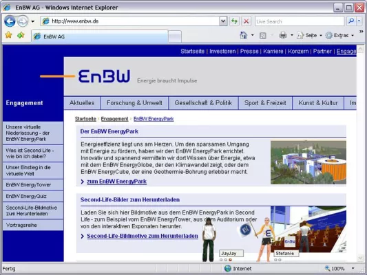 Bild: Das Internet als Fankurve - EnBW bietet als erstes Energieunternehmen „Sport-Avatare“