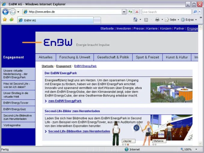 Das Internet als Fankurve - EnBW bietet als erstes Energieunternehmen „Sport-Avatare“ Bild: Das Internet als Fankurve - EnBW bietet als erstes Energieunternehmen „Sport-Avatare“