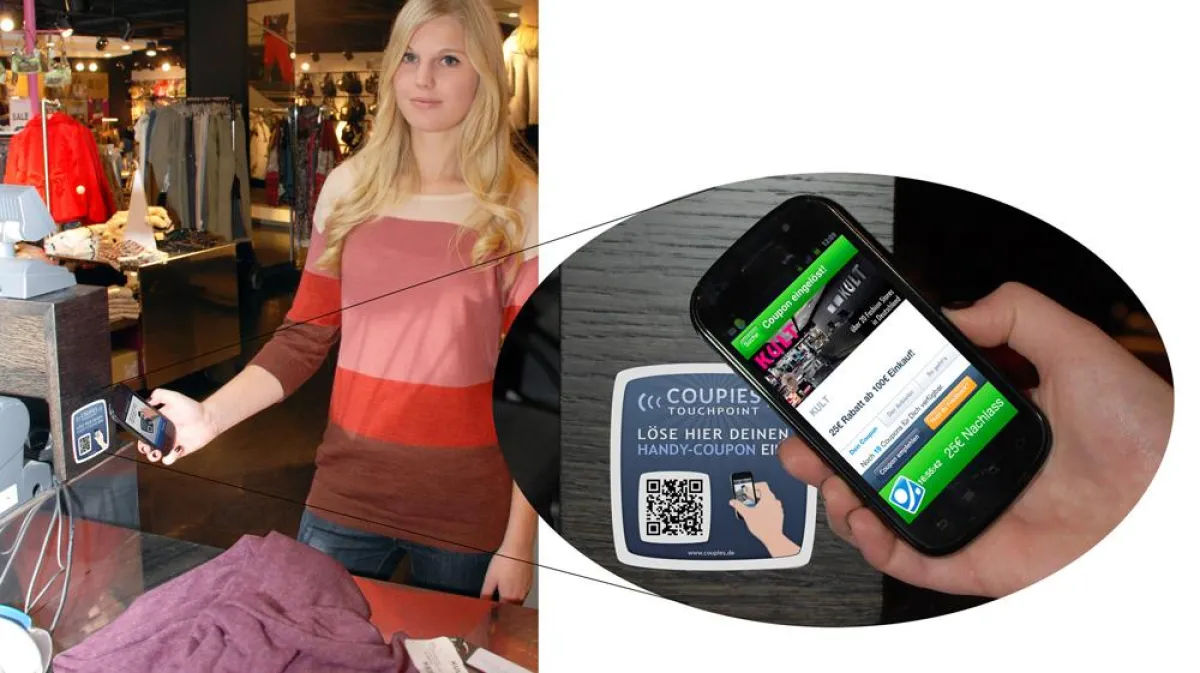 Mobile Couponing am COUPIES NFC-Touchpoint