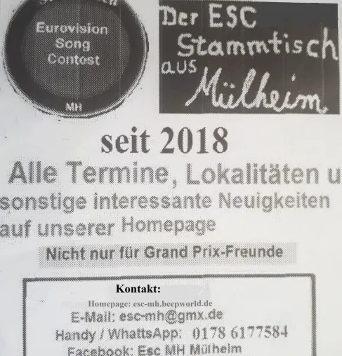 Musikstammtisch (Schwerpunkt Eurovision) aus Mülheim / Ruhr Bild: Musikstammtisch (Schwerpunkt Eurovision) aus Mülheim / Ruhr