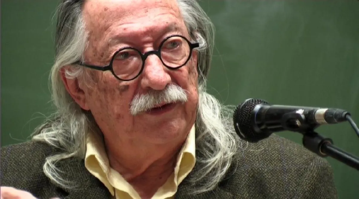 Prof. Dr. hc. mult. Joseph Weizenbaum während der Dreharbeiten in Jena.