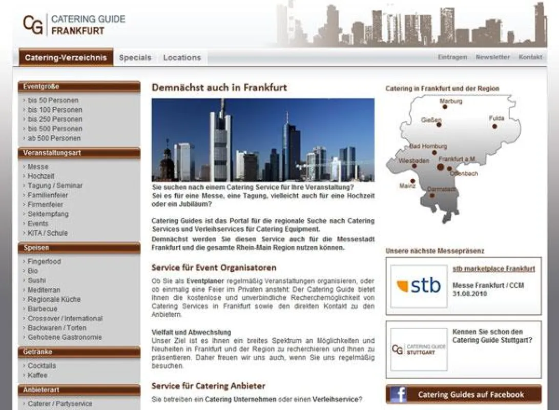Portal des Catering Guide Frankfurt