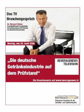 Dr. Richard Weber, Karlsberg Brauerei, exklusiv im "BevTalk" Bild: Dr. Richard Weber, Karlsberg Brauerei, exklusiv im "BevTalk"