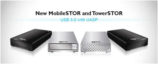 Bild: Neue Externe Festplattengehäuse von Sans Digital mit USB 3.0, eSATA und FireWire 800