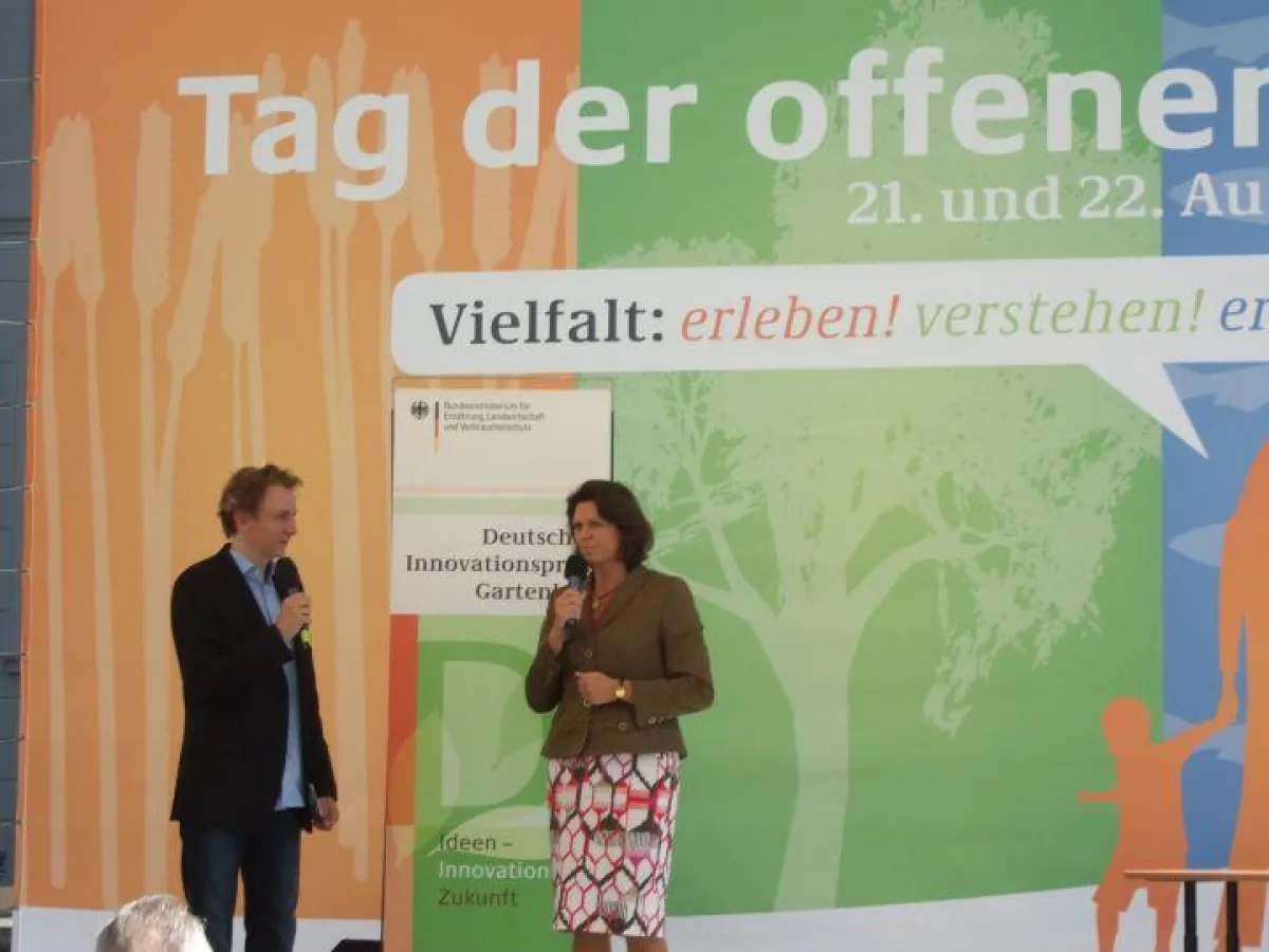 Bundesverbraucherminiterin Ilse Aigner bei ihrer Begrüßungsrede