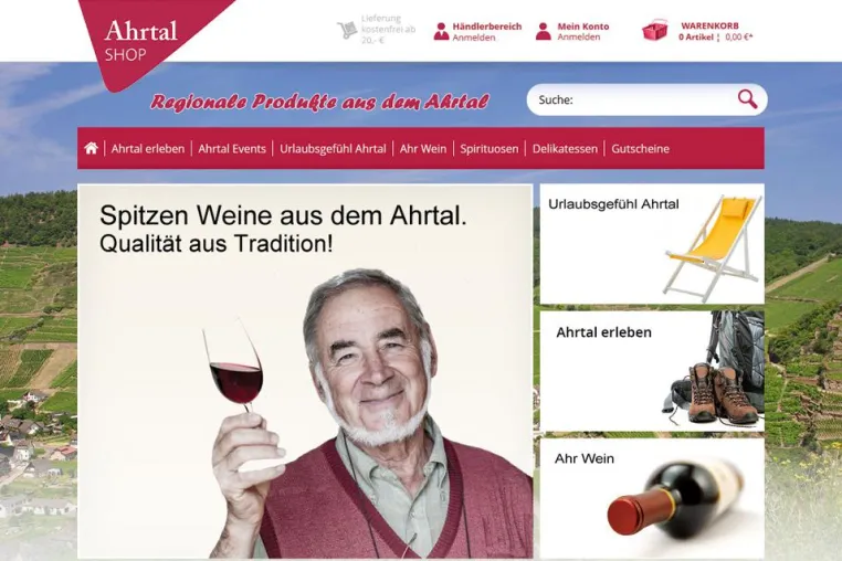 Ahrtal-shop.de – eine Vision ist online „Made in Ahrtal“ – mit einem Klick das Beste aus der Region Bild: Ahrtal-shop.de – eine Vision ist online „Made in Ahrtal“ – mit einem Klick das Beste aus der Region