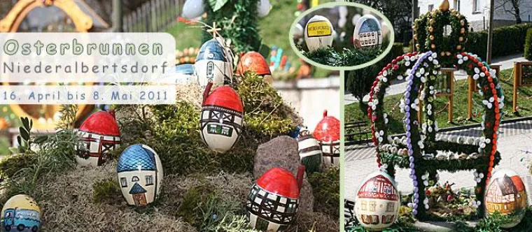 Osterbrunnen Niederalbertsdorf Bild: Osterbrunnen Niederalbertsdorf