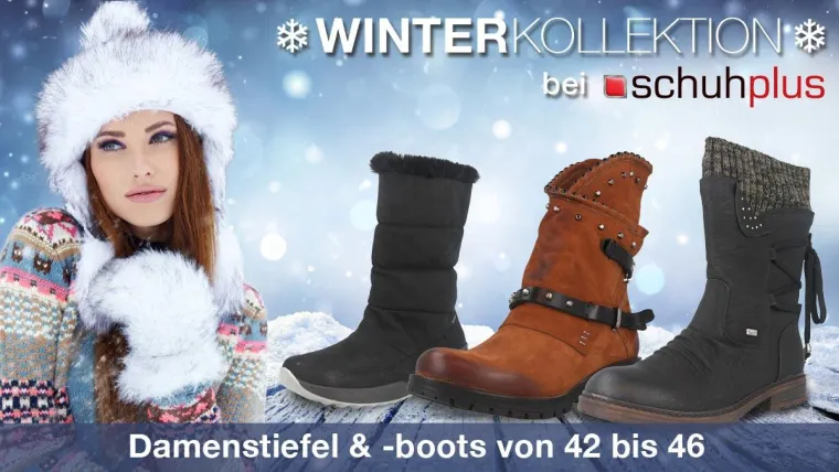 Bild: Warme Stiefel für die kalte Jahreszeit bei schuhplus in verschiedenen Designs