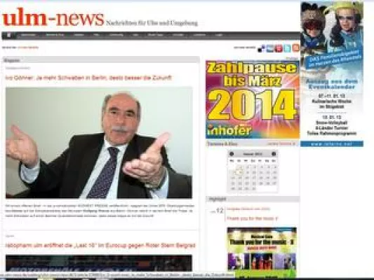 Bild: ulmer online nachrichten ulm-news jetzt bei über 55 000 Visits im Monat