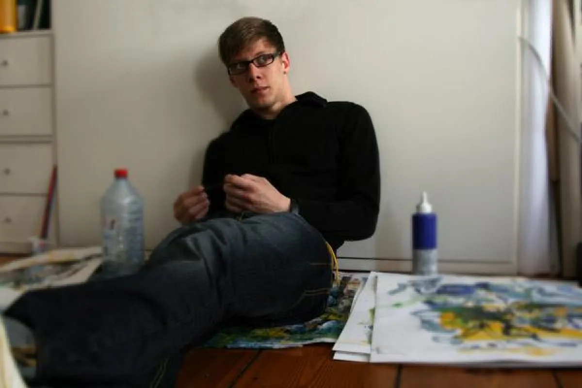 Peer Kriesel in seinem Atelier in Berlin-Schöneberg