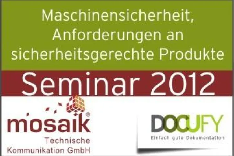 Bild: Neues Weiterbildungsangebot in Österreich: DOCUFY und mosaik bieten Seminare zur Maschinensicherheit