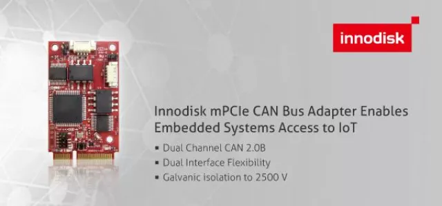 Bild: Innodisk kündigt robusten mPCIe CAN-Bus-Adapter für Industrie und eingebettete Aufgaben an