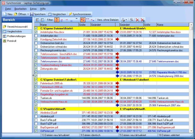 Bild: Synchronizer 6.50: Datenbestände immer synchron halten