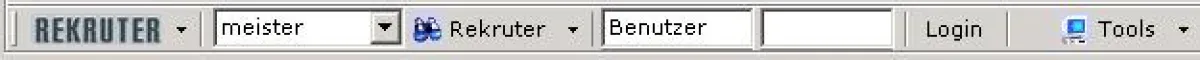Screenshot der Rekruter-Toolbar
