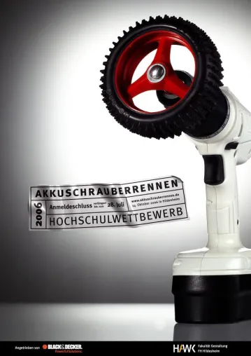 Bild: Akkuschrauberrennen 2006 - HAWK schreibt Designwettbewerb in Deutschland, Österreich und der Schweiz aus