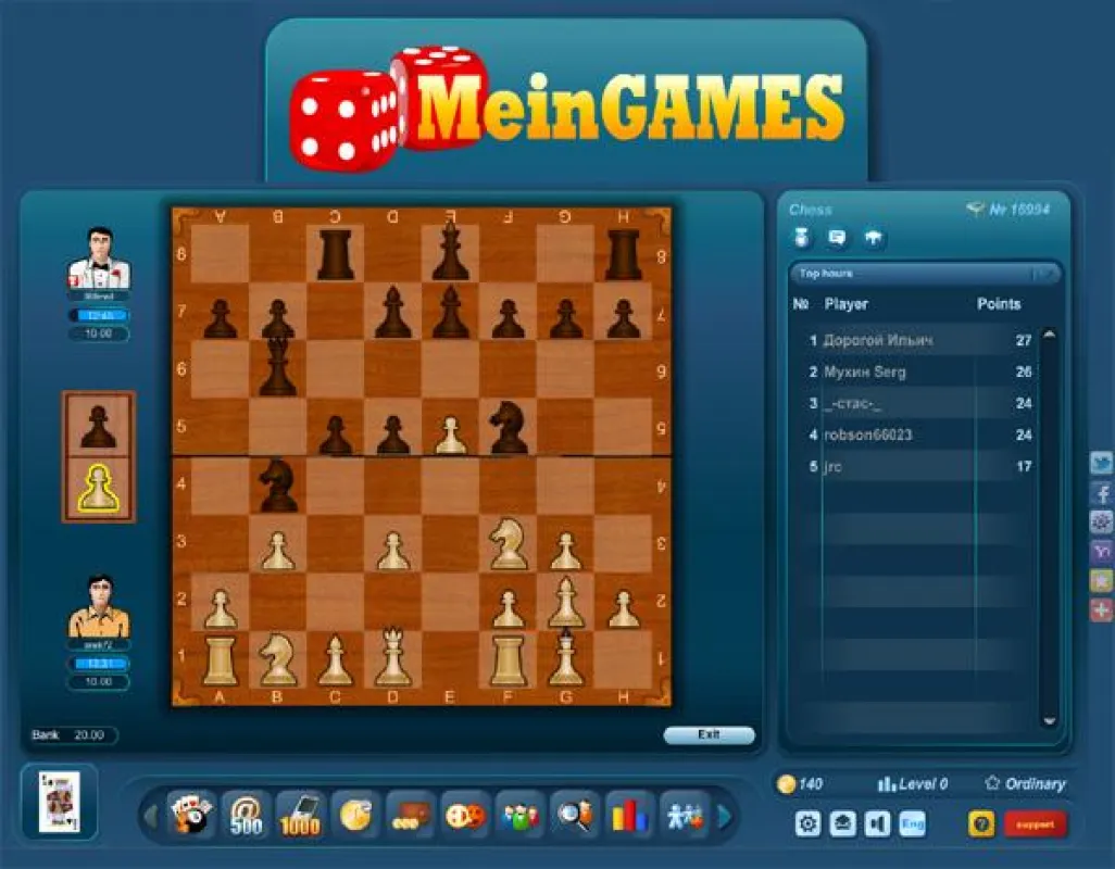 Schach online auf Meingames.de