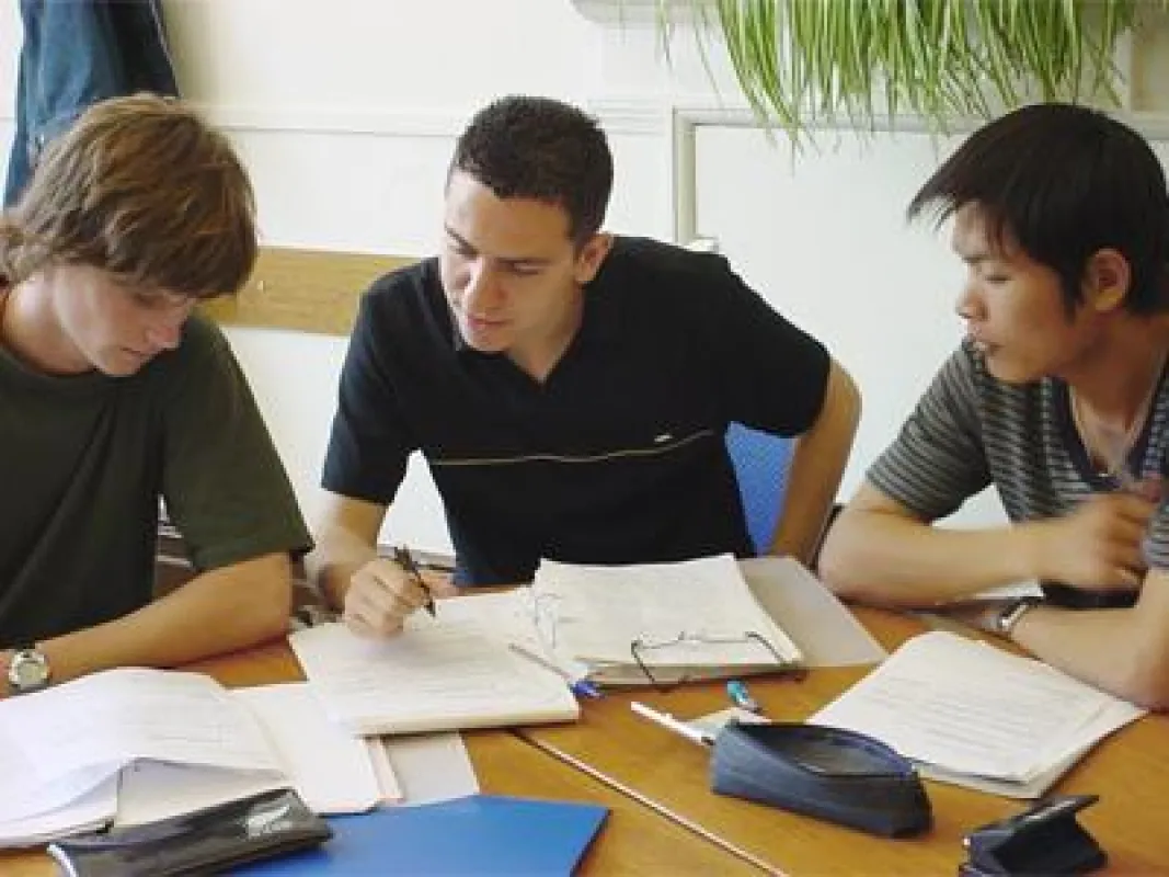 Schüler bei der Prüfungsvorbereitung