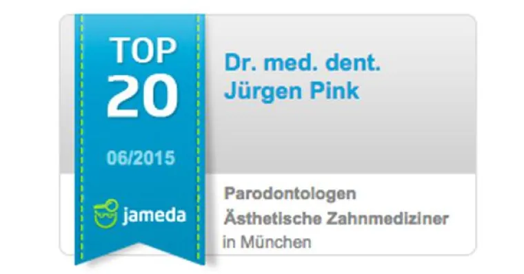 Top-Zahnarzt Siegel für Dr. Pink aus München Bild: Top-Zahnarzt Siegel für Dr. Pink aus München