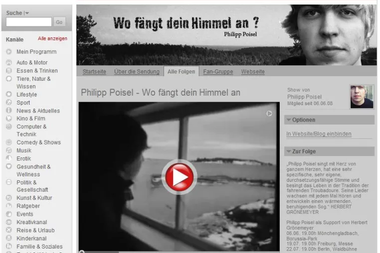 sevenload präsentiert neue Hitsingle von Philipp Poisel Bild: sevenload präsentiert neue Hitsingle von Philipp Poisel
