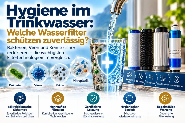 Keime im Wasserfilter: Warum LOG-7-Keimsperren und UV-C-LEDs entscheidende Unterschiede machen können Bild: Keime im Wasserfilter: Warum LOG-7-Keimsperren und UV-C-LEDs entscheidende Unterschiede machen können