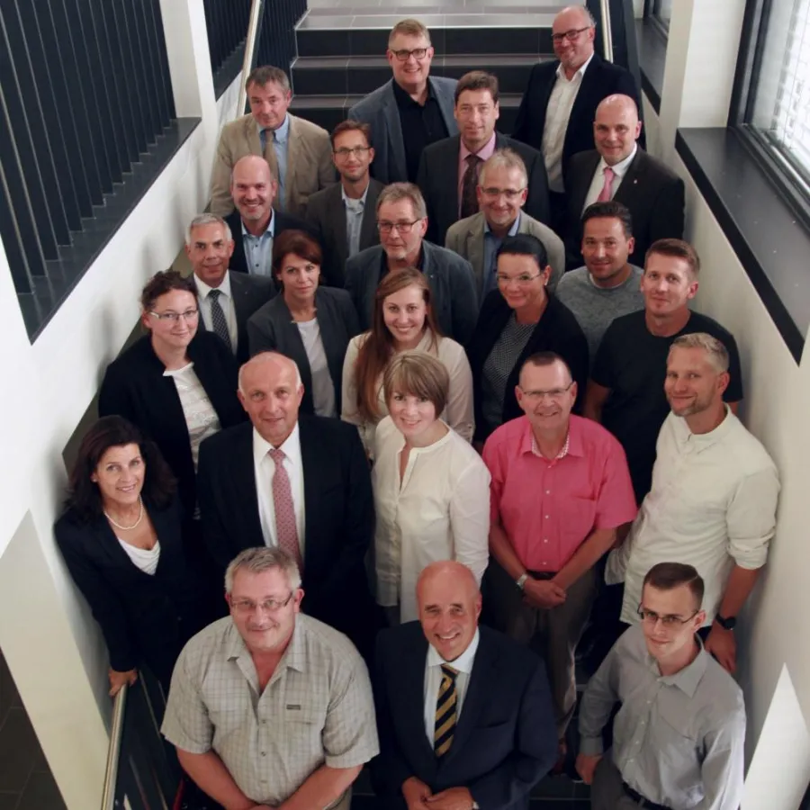 Unternehmen und kommunale Aussteller des mittelhessischen Gemeinschaftsstandes beim Vortreffen.