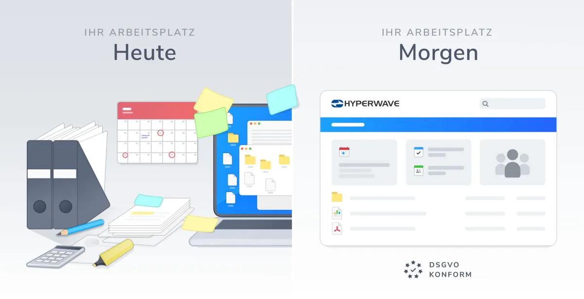 Ihr Arbeitsplatz heute ---> morgen (© Hyperwave GmBH)