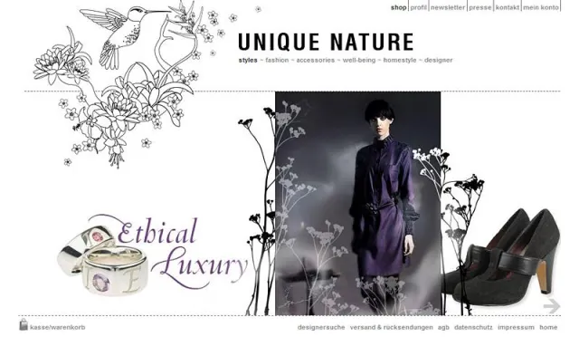 Bild: unique-nature.com – neuer Online Shop für Eco Fashion und grünes Design - Schön und gut
