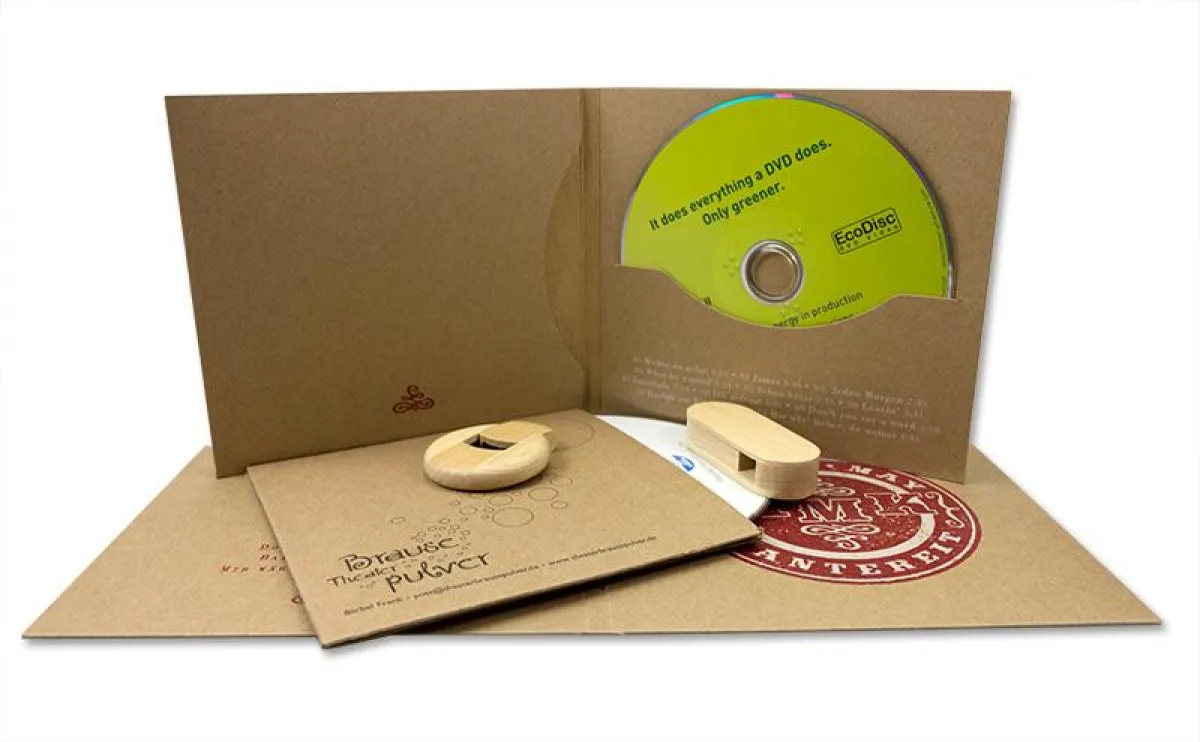 Grüne Datenträgerproduktion