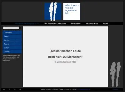 Bild: Redesign der Website der Allenbach Modeagentur AG