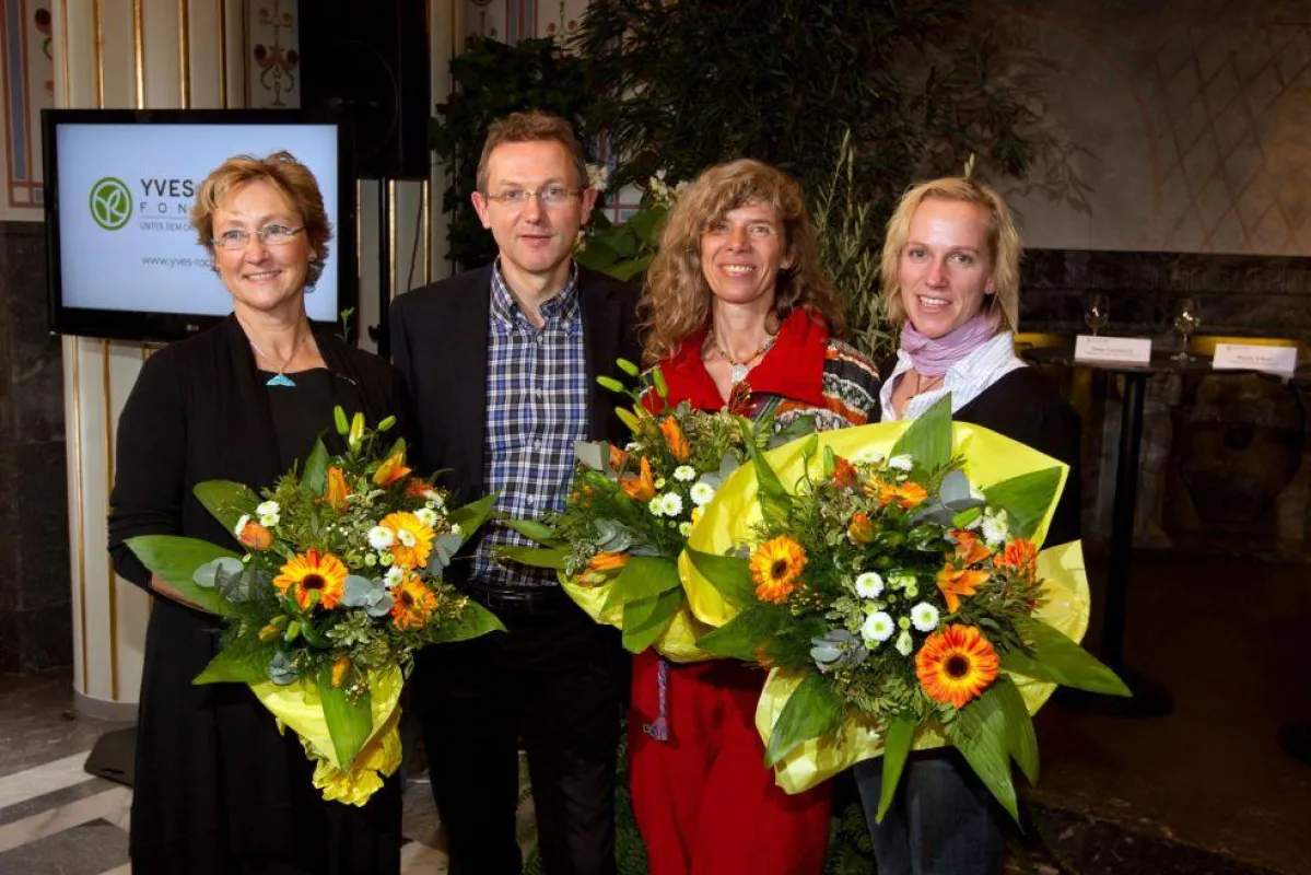 Die Preisträgerinnen mit Claude Fromageot (Umweltstiftung