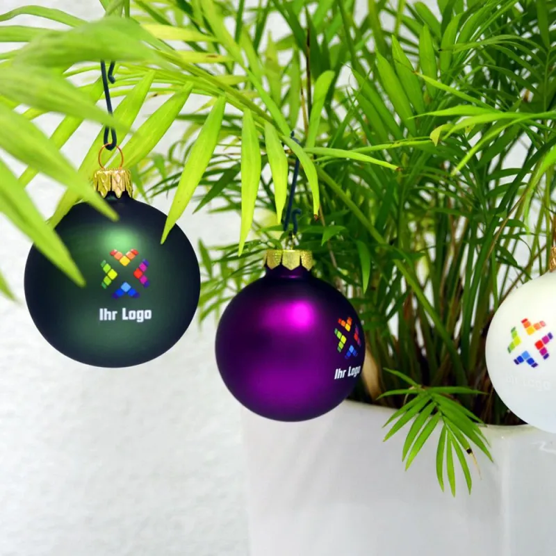 Weihnachtskugeln mit Logo - Farbdruck