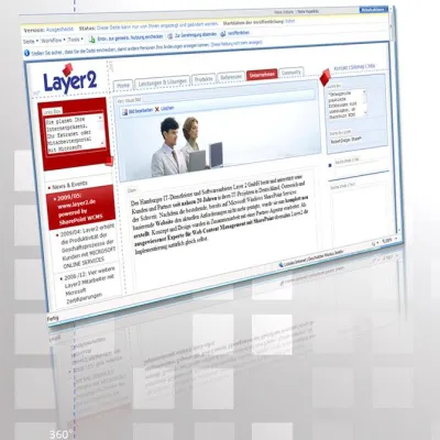 Bild: layer2.de mit SharePoint Web Content Management System (WCMS) mehrsprachig relauched
