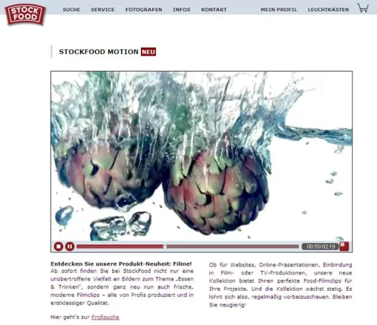 Bild: Neu bei StockFood - Bildagentur StockFood bietet nun auch Filme rund ums Thema Food