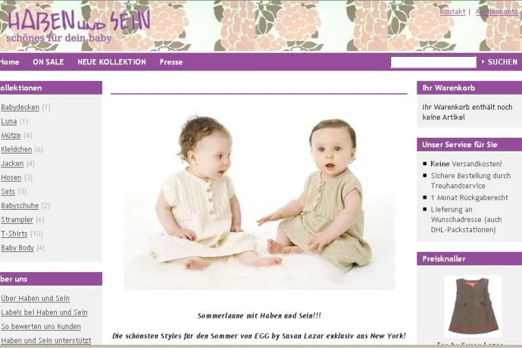 Bild: Haben und Sein - neue Online Boutique für Designer Babybekleidung