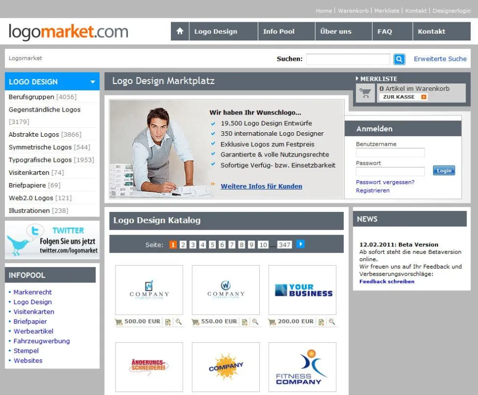 Screenshot Logomarket.de